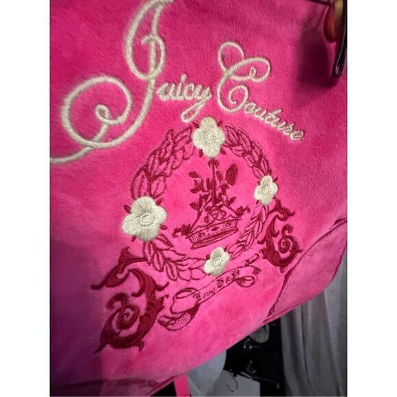 Vintage y2k pink velour juicy couture backpack main image 9